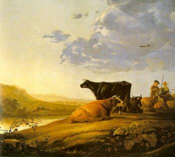 Aelbert Cuyp : Young Herdsman With Cows